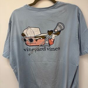 Vineyard Vines Light Blue Short-Sleeve Lacrosse Whale Graphic Tee